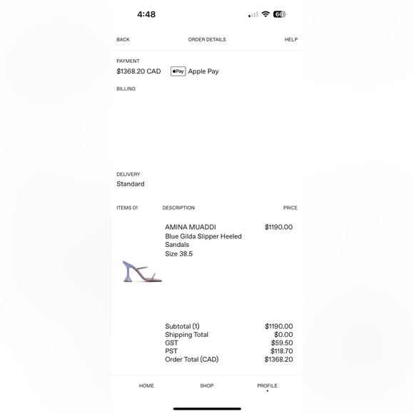 Amina Muaddi Gilda Slipper Heel Size 38.5 - Picture 7 of 7